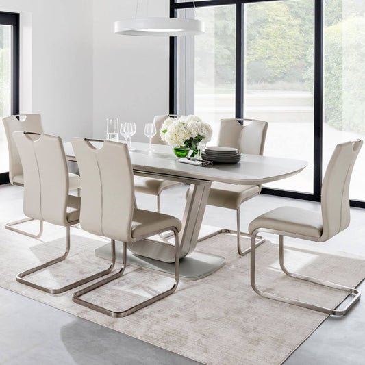 Lazzaro Putty 1.2m Extending Dining Set