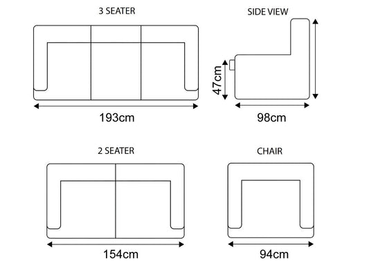 Cadiz Power Sofa Dimensions