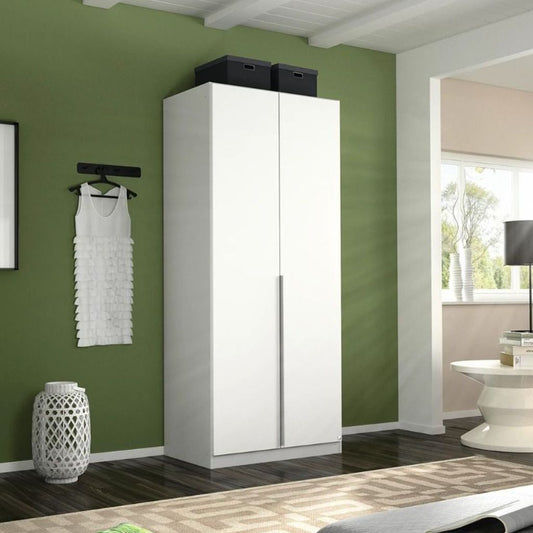 Alabama Alpine White 2-Door Wardrobe