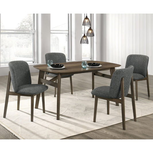 Alice 150cm Dining Table + 4 Grey Chairs