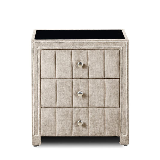 Amelia Beige Bedside glass tops