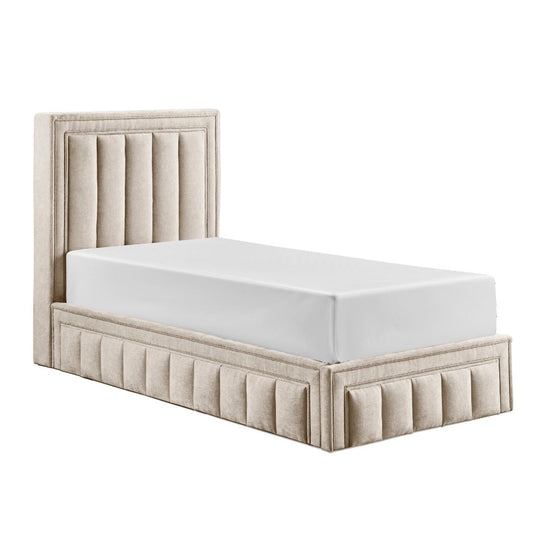Amelia Beige 4ft 6in (Standard Double) Storage Bedframe by Honey B