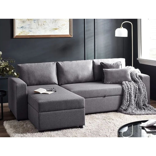 Angel Grey l shaped sofa bed