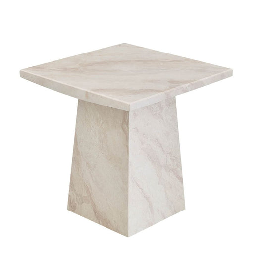 Apollo Marble Taupe Lamp Table