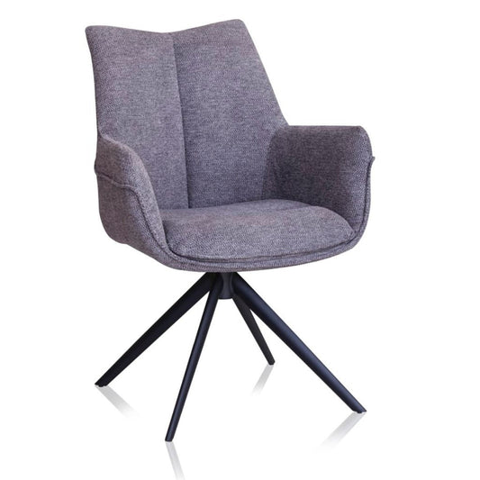 Arco Grey Swivel Dining Chair
