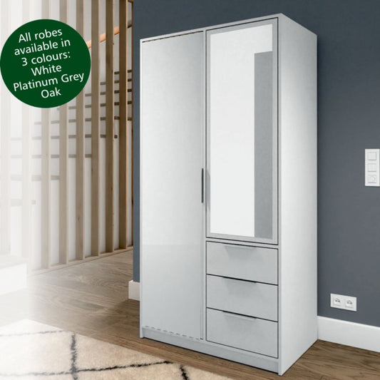 Bali 2 Door White Wardrobe by Brennans