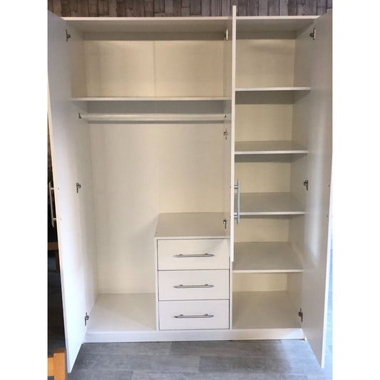 Bali 3 Door White Wardrobe Inside