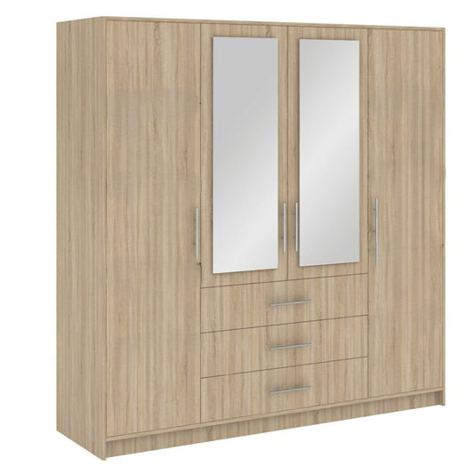 Bali 4 Door Oak Wardrobe