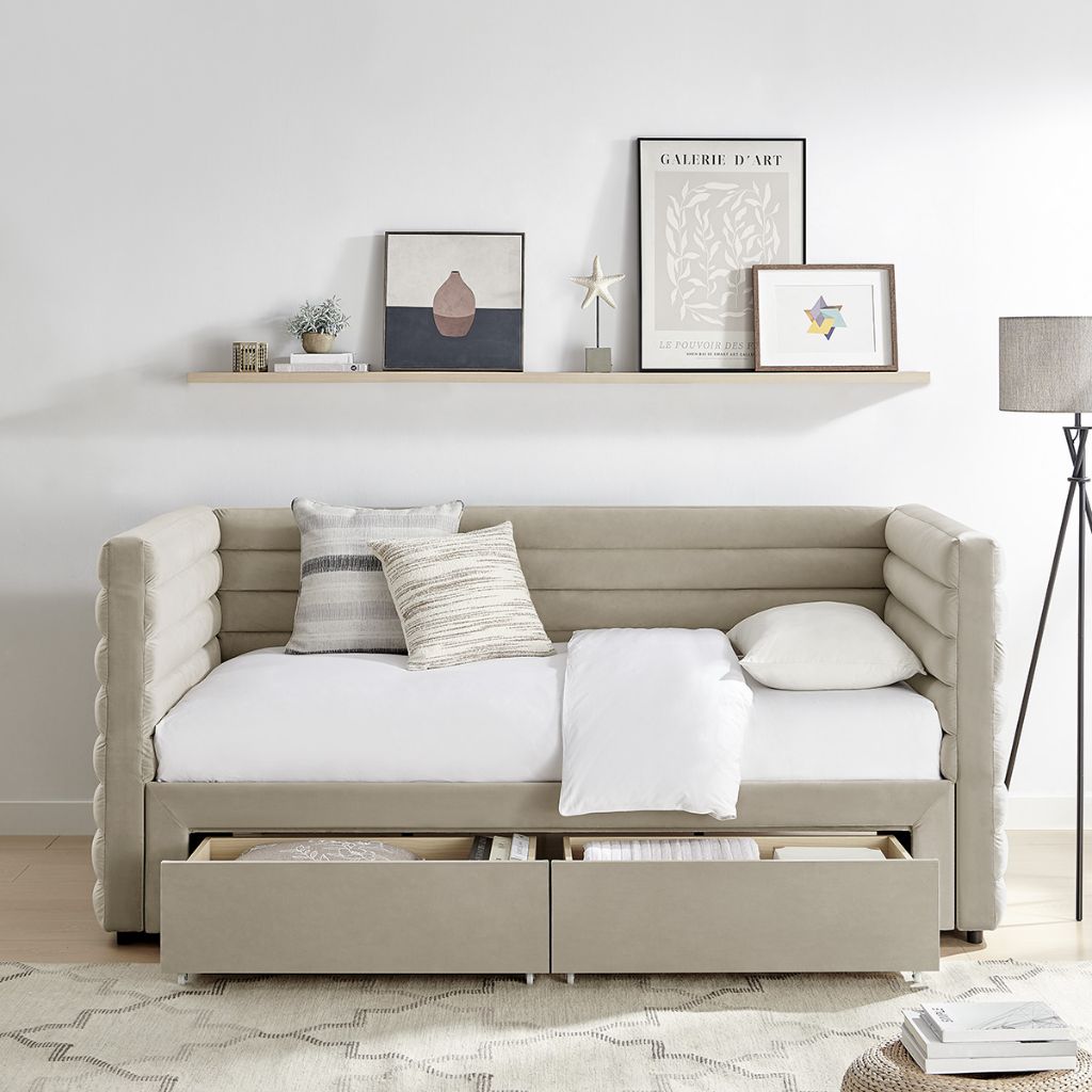 Bellatrix Taupe Day Bed
