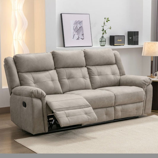 Berkeley Light Grey Reclining 3 Seater