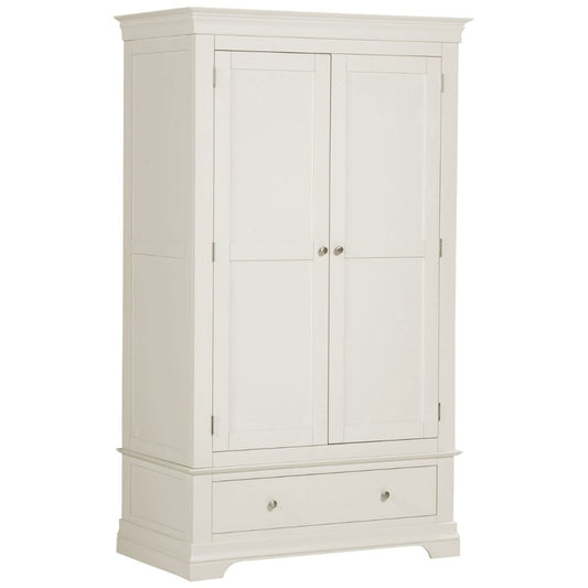 Bordeaux Ivory 2 Door Wardrobe Angle
