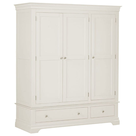 Bordeaux Ivory 3 Door Wardrobe Angle