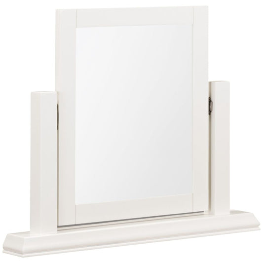 Ivory vanity mirror on a white background