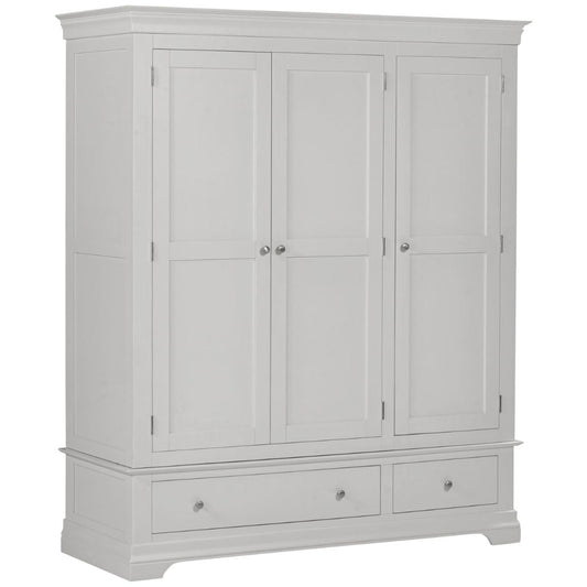 Bordeaux Pebble Grey 3 Door Wardrobe