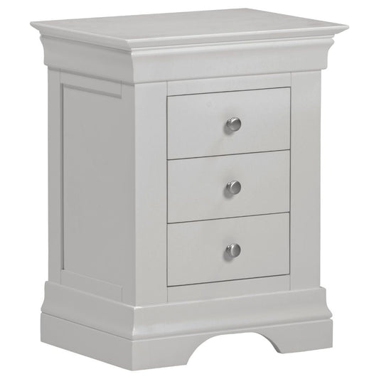 Bordeaux Pebble Grey 3 Drawer Bedside