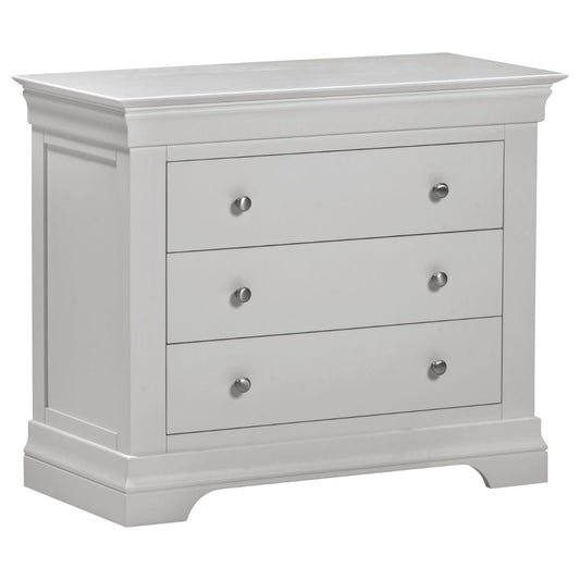 Bordeaux Pebble Grey 3 Drawer Chest