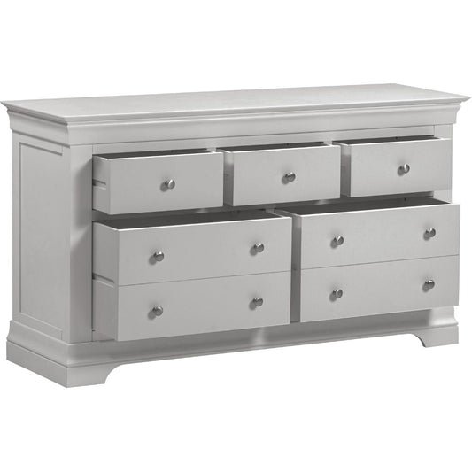 Bordeaux Pebble Grey 3+2 Chest Drawers Open
