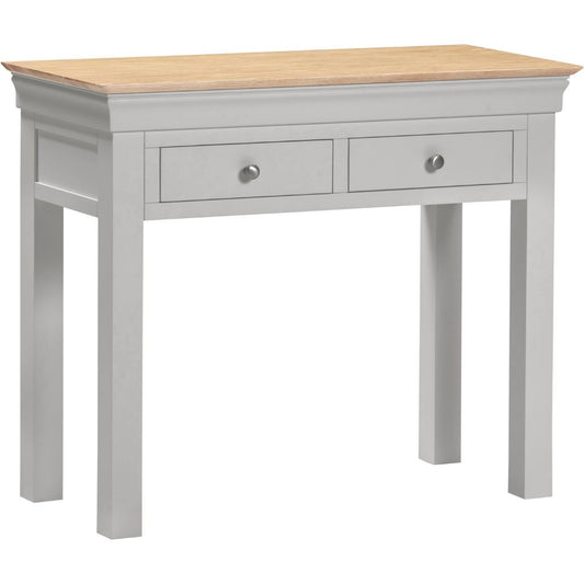 Bordeaux Pebble Grey 2 Drawer Console Table Angle