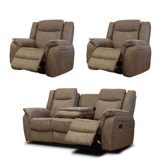 Brooklyn Hazel 3 w/Console + 1 + 1 Sofa Set