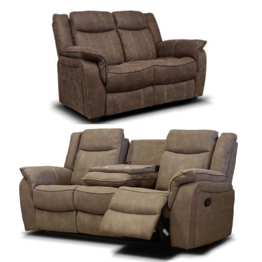 Brooklyn Hazel 3 w/Console + 2 Sofa Set