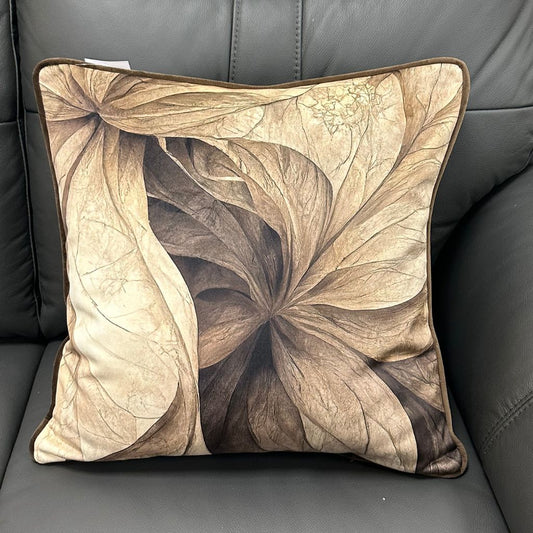 Brown Floral Cushion