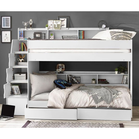 Camelot White Staircase Bunk