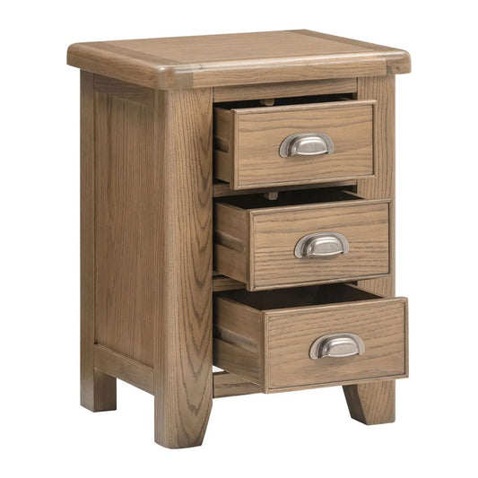 Chatsworth 3 Drawer Bedside Open