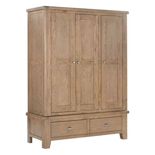 Chatsworth Oak 3 Door Wardrobe