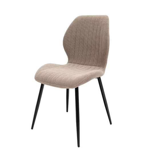 Corato Stone Fabric Dining Chair Angle