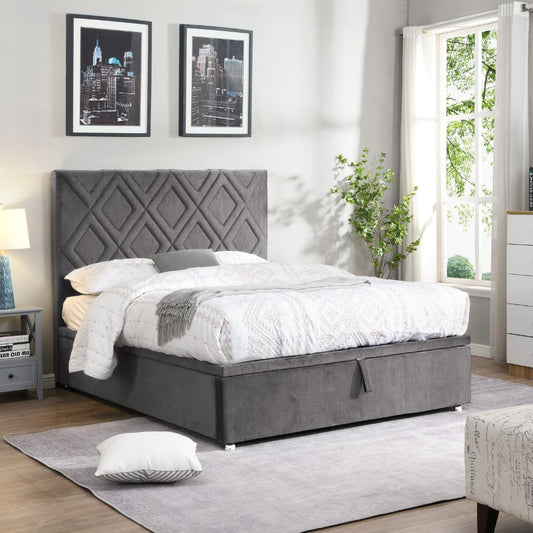 Dublin Grey Gas Lift Storage Bed