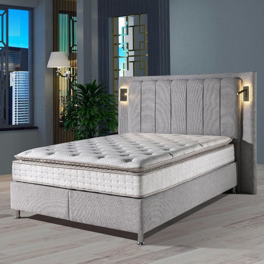 Ferro Pearl Grey Ottoman Bedframe Range by GMAC