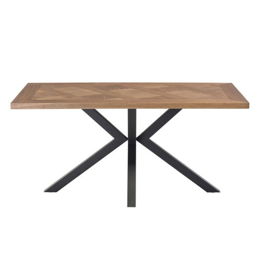 Hugli 1.6m Oak Dining Table Front