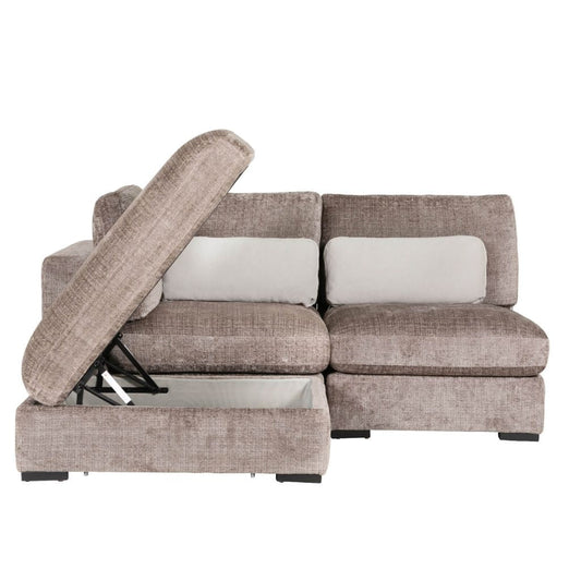 Humphrey mink storage ottoman