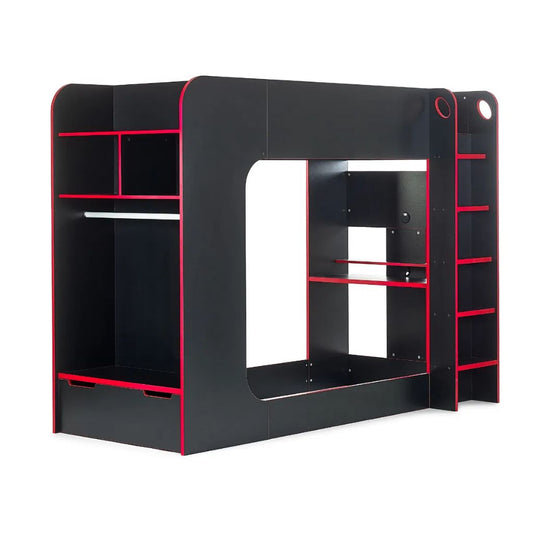 Impact Black/Red Gaming Bunk Bed