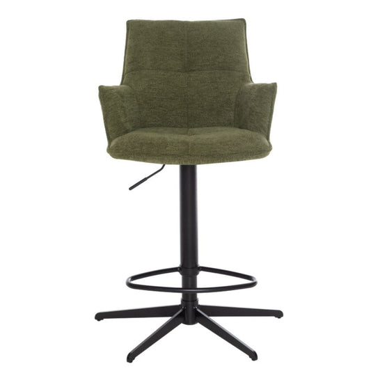 Jacob Green Fabric Bar Stool