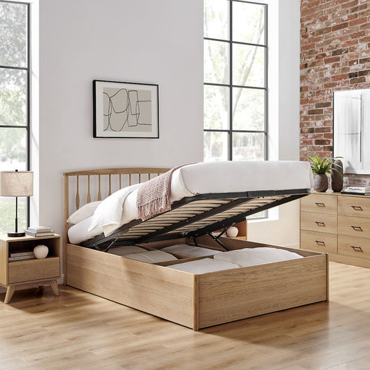 Juno Oak Storage Bed