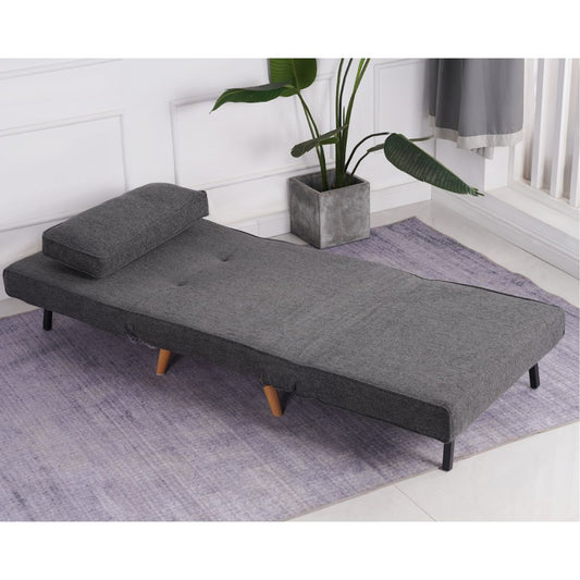 Kendal Charcoal Single Sofa Bed Open