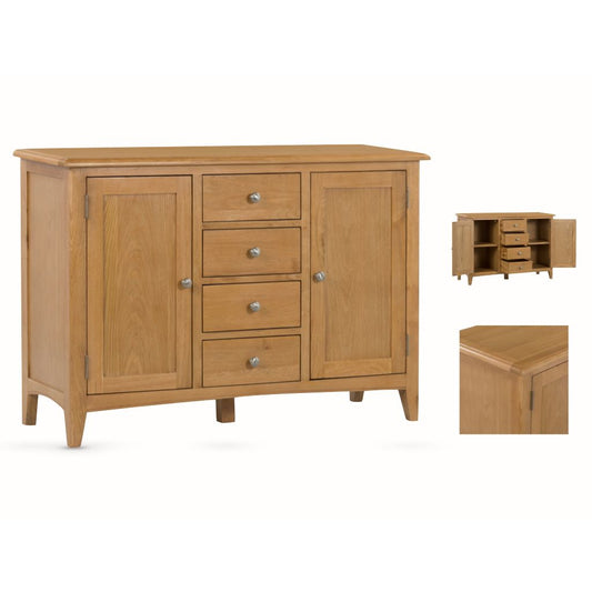 Kilkenny Oak 4 Drawer Sideboard