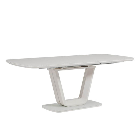Lazzaro Putty 1.2m Extending Dining Table Extended