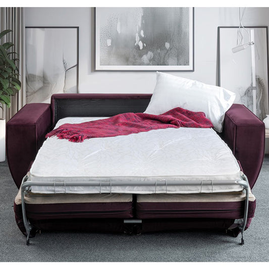 Linzi Aubergine double sofa bed