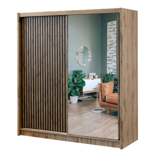 London 1.5m Wotan Oak Sliding Wardrobe