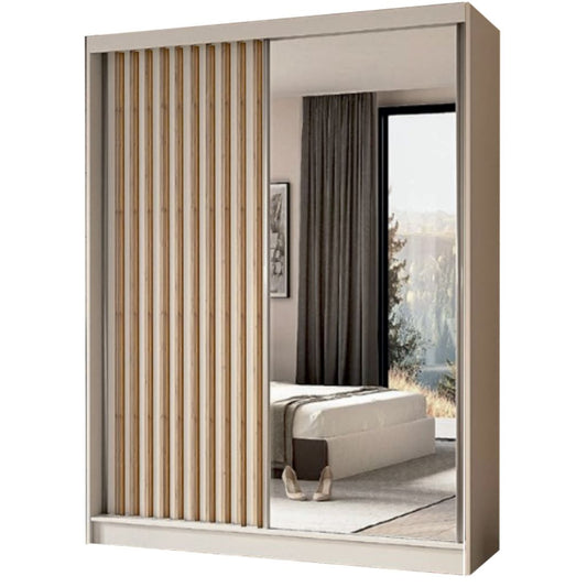 London 1.5m Cashmere Sliding Wardrobe by Brennans