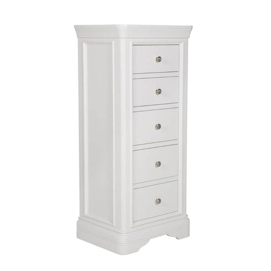 Mabel Bone 5 Drawer Tall Chest