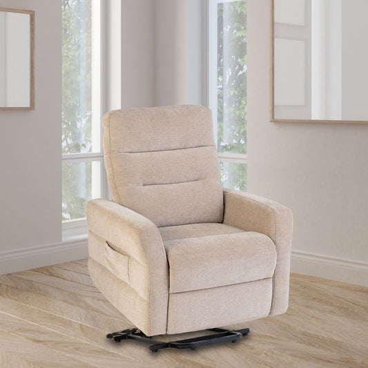 Magenta Mink Fabric Tilt and Rise Electric Recliner