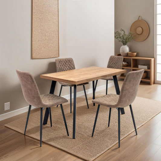 Malden 1.2m Dining Table + 4 Chairs