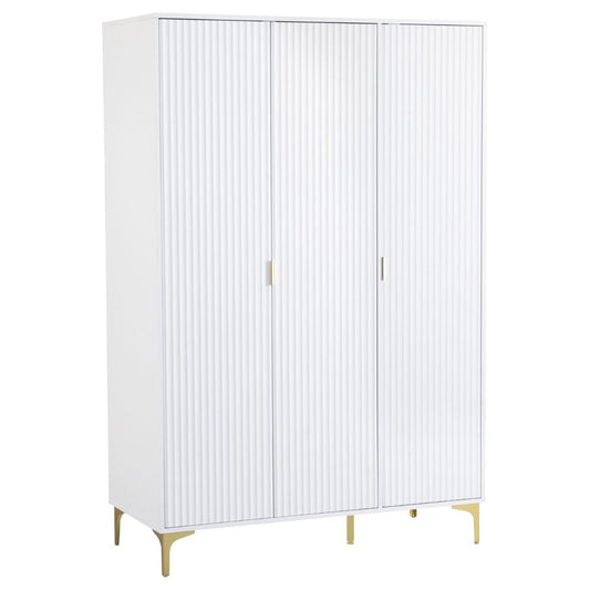 Miami White 3 Door Wardrobe
