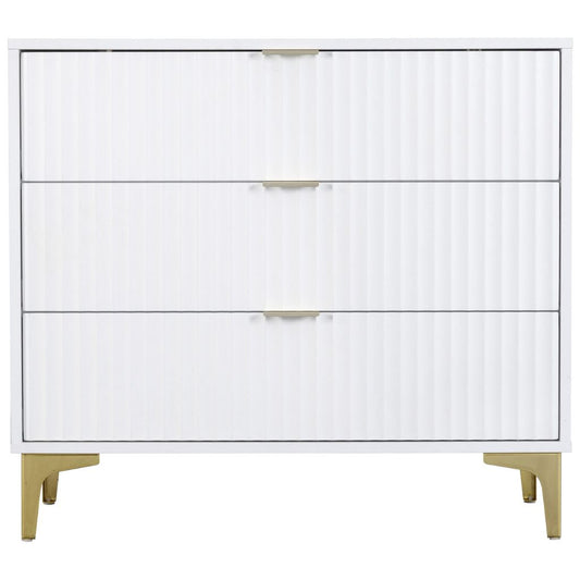 Miami White 3 Drawer Chest