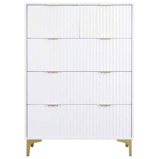 Miami White 3+2 Drawer Chest