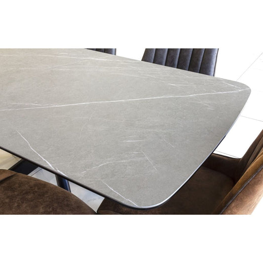 Miro Slate 1.6m Dining Table Close