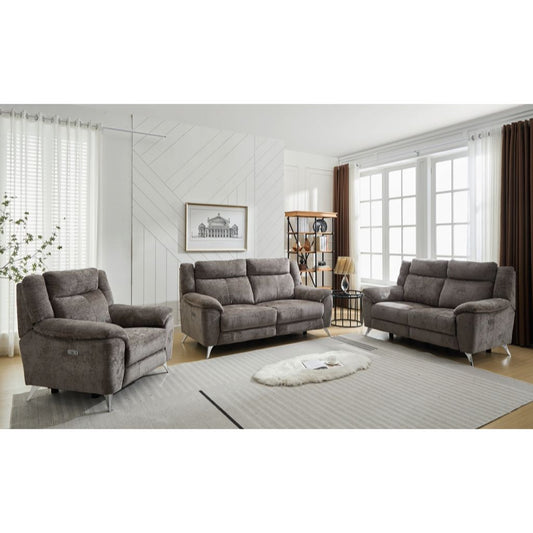 Monroe Stone Electric Reclining 3+2+1 Sofa